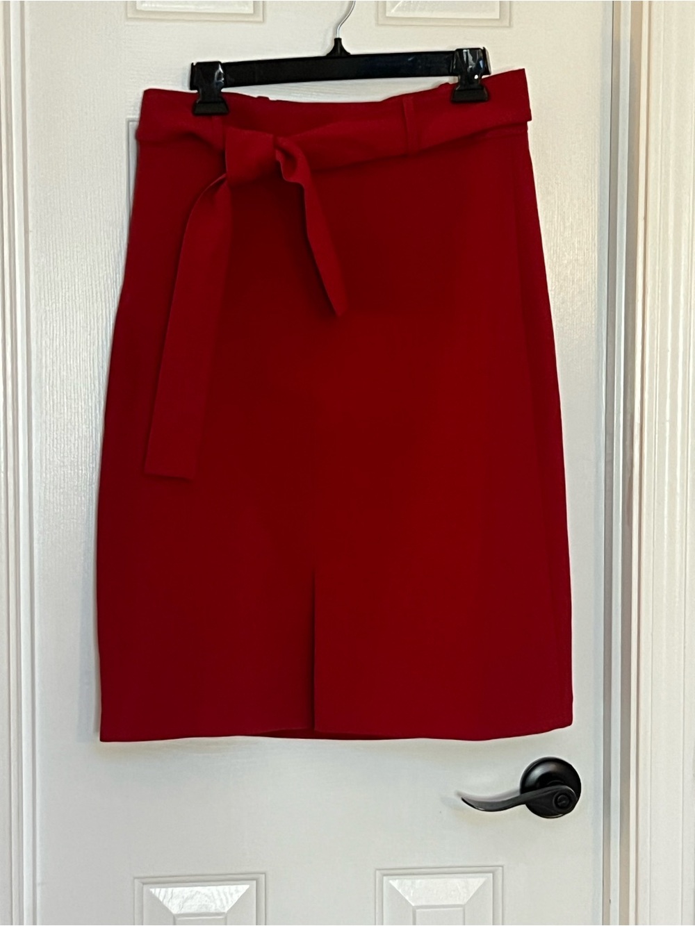 Banana Republic Red Tie-Waist Pencil Skirt
